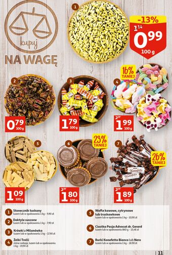 Auchan Rurki nadziewane mleczne konafetto oferta
