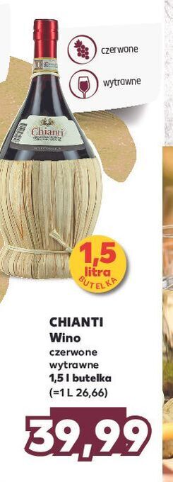 Kaufland Wino czerwone wytrawne chianti docg spada oferta