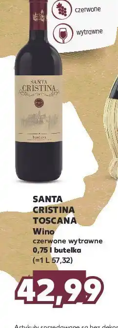 Kaufland Wino czerwone wytrawne santa cristina oferta