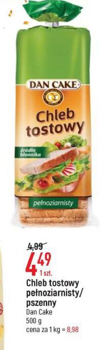 E.Leclerc Chleb tostowy pełnoziarnisty dan cake oferta