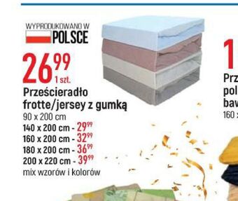 E.Leclerc Prześcieradlo frotte z gumką 90 x 200 cm oferta