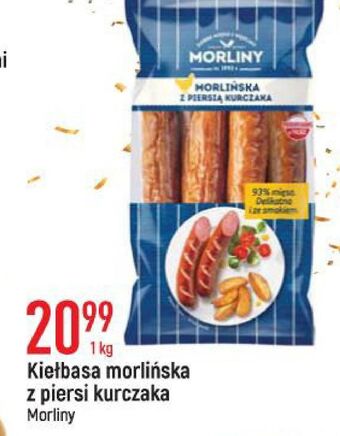 E.Leclerc Kiełbasa morlińska z piersi kurczaka morliny oferta