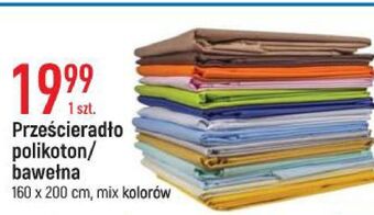 E.Leclerc Prześcieradło bawełniane 160 x 200 cm oferta