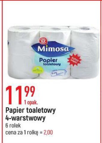 E.Leclerc Papier toaletowy biały wiodąca marka mimosa oferta