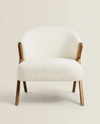 ZARA HOME Fotel z pikowaną tapicerką bouclé oferta