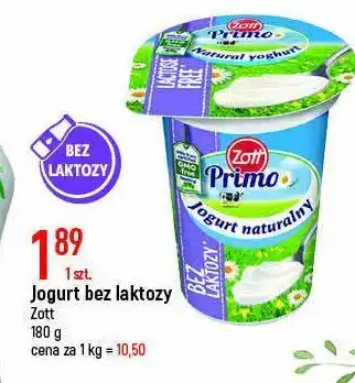 Biedronka Jogurt naturalny bez laktozy 1 SZT 180 G oferta