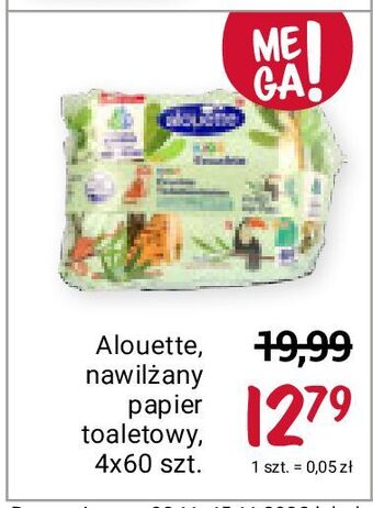 Rossmann Papier toaletowy nawilżany morska bryza alouette oferta