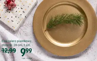 Rossmann Talerz plastikowy złoty 28 cm eloy oferta