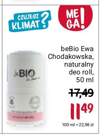 Rossmann Dezodorant chia i kwiat japońskiej wiśni be bio oferta