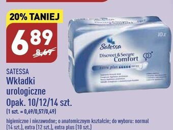 ALDI Wkładki urologiczne extra plus satessa oferta