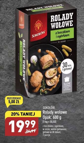 ALDI Rolady wołowe z boczkiem i ogórkiem sokołów oferta