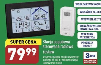 ALDI Stacja pogodowa sterowana radiowo oferta