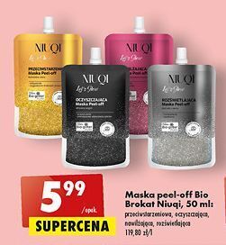 Biedronka Maska peel-of przeciwstarzeniowa niuqi oferta