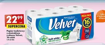 Biedronka Papier toaletowy z aloesem velvet oferta