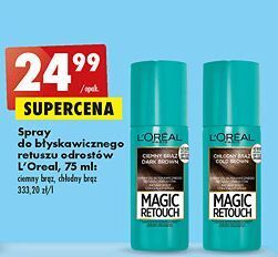 Biedronka Spray do retuszu odrostów chłodny brąz l'oreal magic retouch oferta