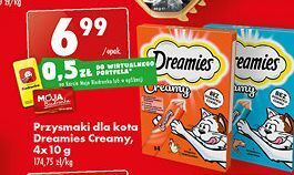 Biedronka Przysmak dla kota z łososiem dreamies creamy oferta