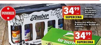 Zestaw: piwo pszeniczniak 500 ml + czarny bez apa johannes szklanka amber browar zestaw