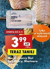 Biedronka Dorsz czarny filet bez skóry marinero oferta