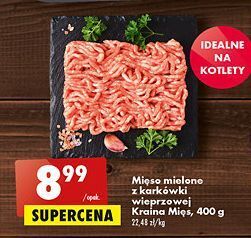 Biedronka Mięso mielone z karkówki wieprzowej kraina mięs oferta