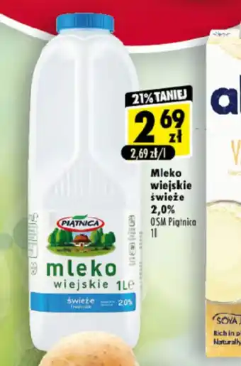 Mleko wiejskie świeże 2% 1l