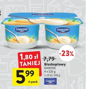 Intermarche Danone biszkoptowy jogurt 4 x 120 g oferta