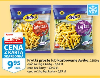 Auchan Aviko zig zag frytki karbowane 1500 g oferta