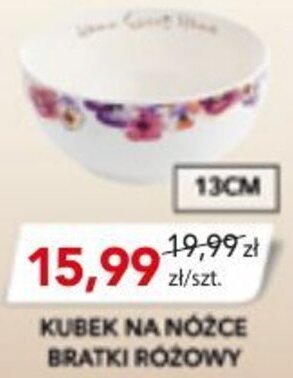 Społem Szczecin florina kubek na nóżce bratki różowy 13cm oferta
