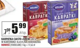 Społem Szczecin foodcare karpatka ciasto +krem 340g klasyczna, borówkowa oferta