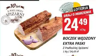 Chorten z podlaskiej spiżarni boczek wędzony z extra paski 1kg oferta