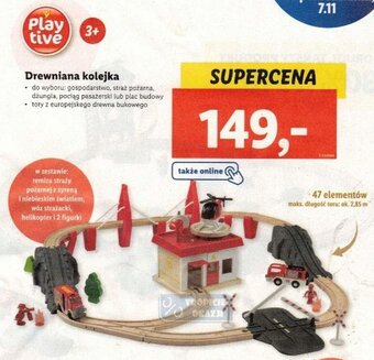 Lidl playtive drewniana kolejka oferta