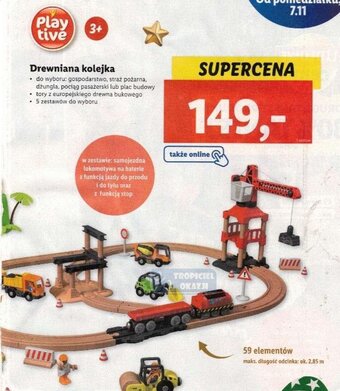Lidl playtive drewniana kolejka oferta