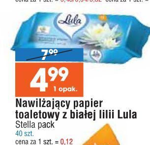 E.Leclerc Nawilżany papier toaletowy z białej lilii lula oferta