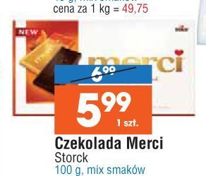 E.Leclerc Czekolada pomarańczowo-migdałowa storck merci oferta