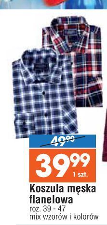 E.Leclerc Koszula męska flanelowa 39-47 oferta