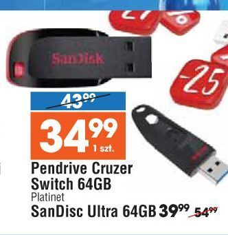 E.Leclerc Pendrive cruzer ultra 64 gb sandisk oferta