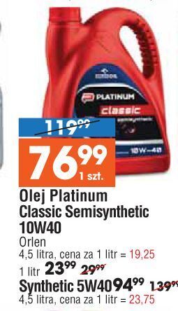 E.Leclerc Olej 5w-40 orlen platinum classic oferta