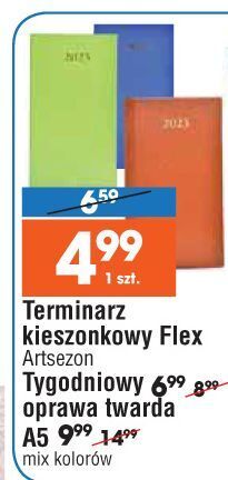 E.Leclerc Terminarz kieszonkowy flex 9 x 16 cm artsezon oferta