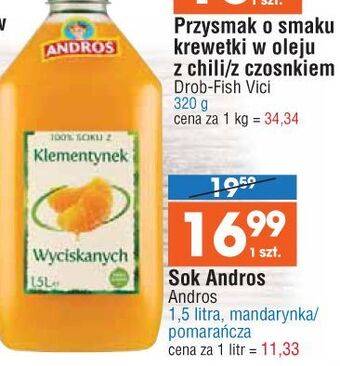 E.Leclerc Sok pomarańczowy andros oferta