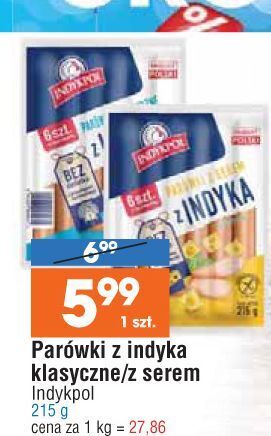 E.Leclerc Parówki z indyka klasyczne indykpol oferta