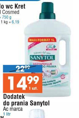 E.Leclerc Płyn dodatek dezynfekujący do prania sanytol oferta