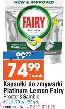 E.Leclerc Tabletki do zmywarek lemon fairy platinum oferta