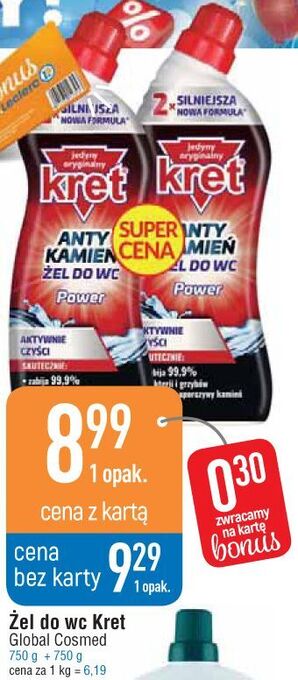 E.Leclerc Żel do wc power kret oferta