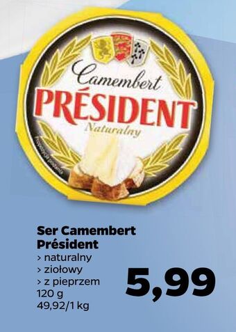 Netto Ser camembert président oferta