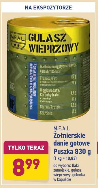 ALDI Żołnierskie danie gotowe oferta