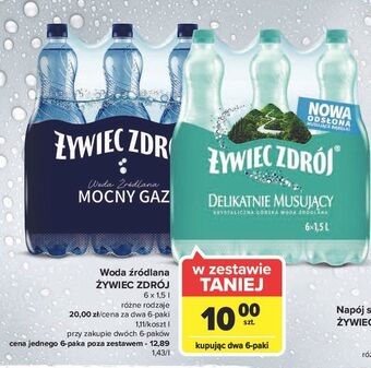 Carrefour Woda delikatnie musująca żywiec zdrój oferta