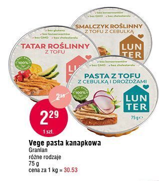 E.Leclerc Pasta z tofu cebulką i drożdżami lunter oferta