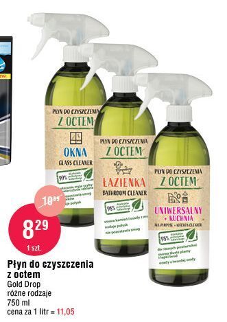 E.Leclerc Płyn uniwersalny + łazienka z octem gold drop oferta