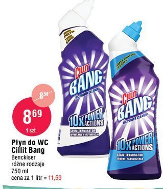 E.Leclerc Żel do wc wybielanie i dezynfekcja cillit bang 10x power actions oferta