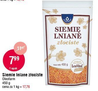E.Leclerc Siemię lniane złociste oleofarm oferta