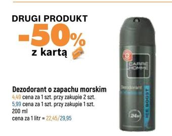 E.Leclerc Dezodorant morski wiodąca marka carre homme oferta